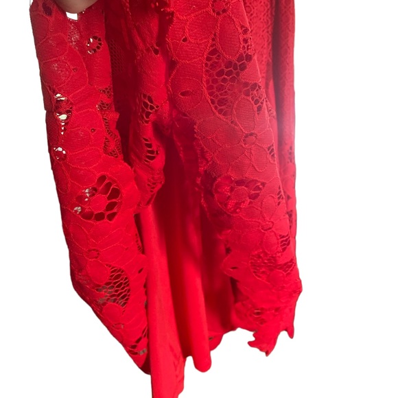 New York and Company red lace dress size 4 - Picture 4 of 7